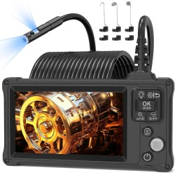 Endoskopkamera mit Licht, ENNOVOR 1920P HD Dual Lens Endoskopkamera, 5,0 Zoll IPS Endoskopkamera Handy, IP67 Wasserdichtes 8mm Endoskop Kamera mit 8+1 Einstellbaren LED Licht-10M