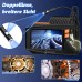 Endoskopkamera mit Licht 5m, Ennovor 1080P HD Digital Doppelkopf Endoscope mit 4.3-Zoll-IPS- Bildschirm, IP67 Wasserdicht Rohrkamera mit 8 einstellbaren LEDs, 8mm Schlangenkamera Inspektionskamera